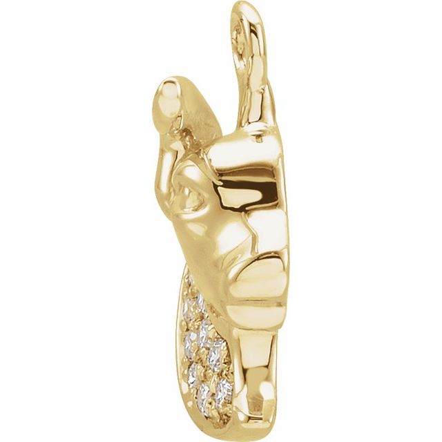 Petite Pavé® .04 CTW Natural Diamond Taurus Dangle