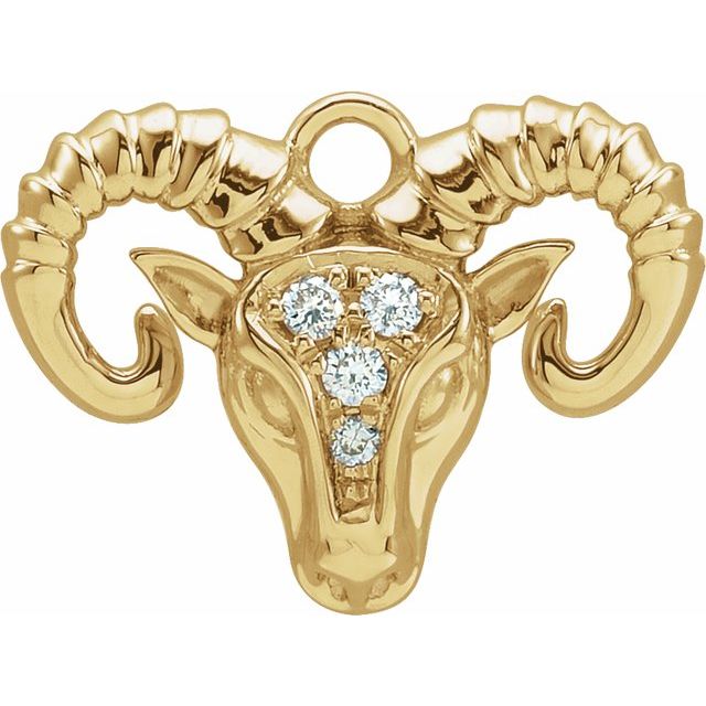 Petite Pavé® .02 CTW Natural Diamond Aries Dangle