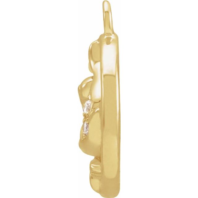 Petite Pavé® .015 CTW Natural Diamond Pisces Dangle