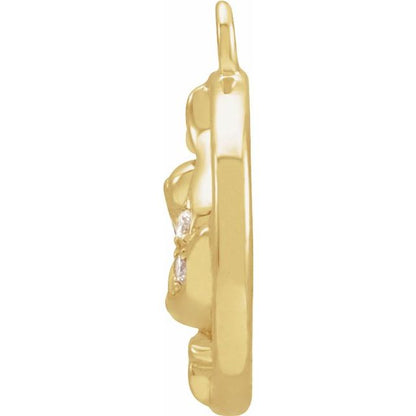 Petite Pavé® .015 CTW Natural Diamond Pisces Dangle