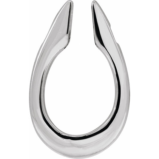 14K White Gold Pendant Enhancer