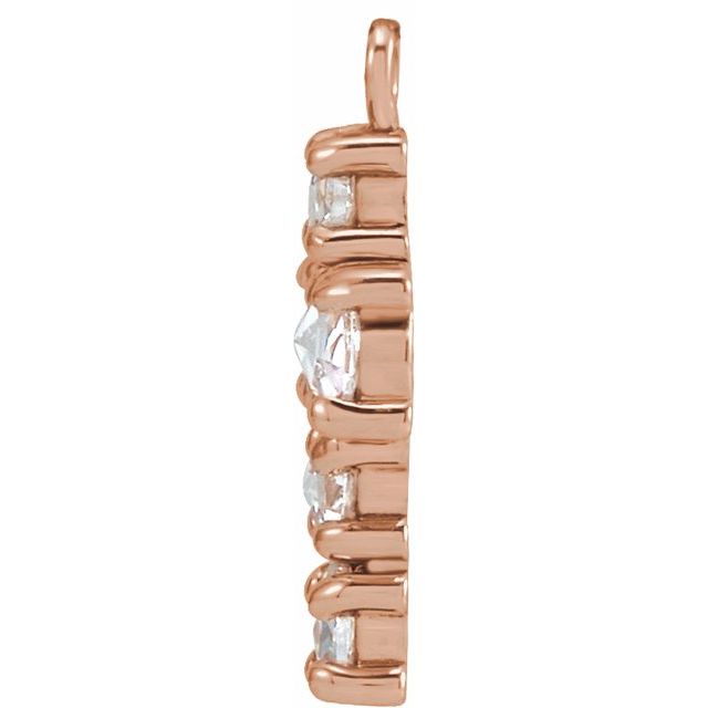 1/5 CTW Natural Rose-Cut Diamond Cross Dangle