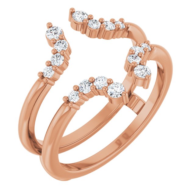 1/3 CTW Natural Diamond Ring Guard, Accented