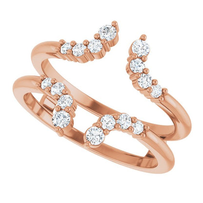 1/3 CTW Natural Diamond Ring Guard, Accented