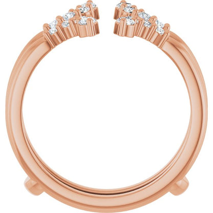 1/3 CTW Natural Diamond Ring Guard, Accented