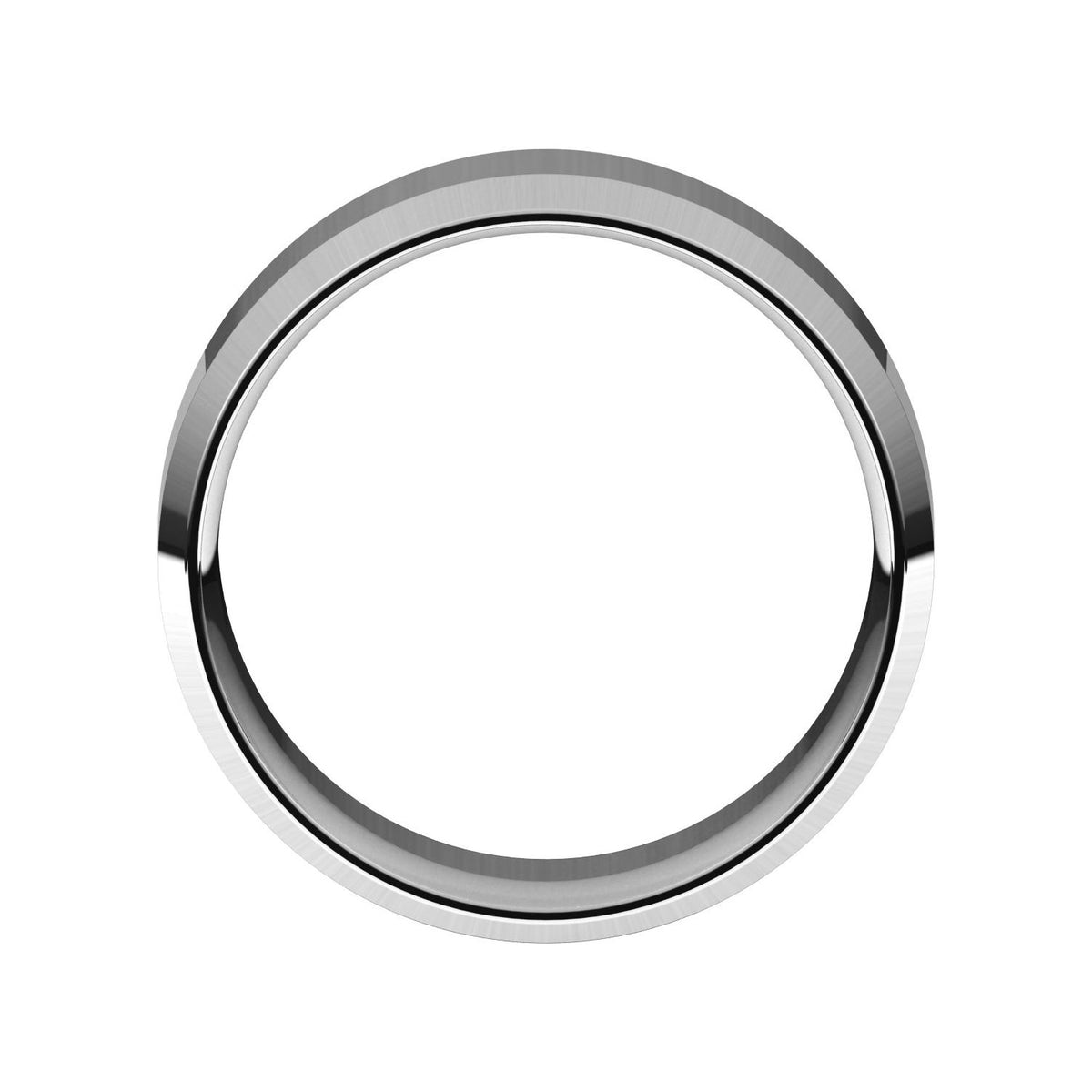 Lightweight Beveled-Edge Comfort-Fit Flat Band