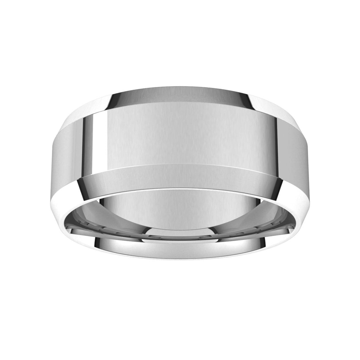 Lightweight Beveled-Edge Comfort-Fit Flat Band