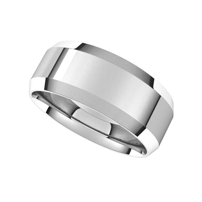 Lightweight Beveled-Edge Comfort-Fit Flat Band