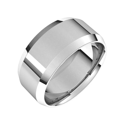 Lightweight Beveled-Edge Comfort-Fit Flat Band