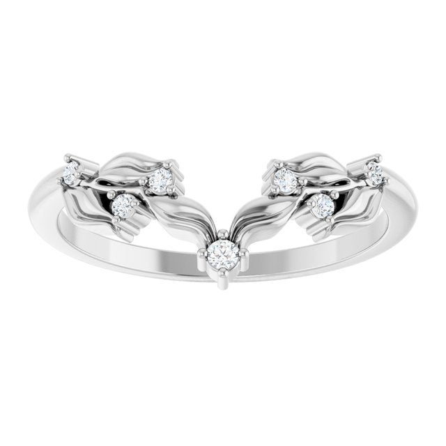 .05 CTW Natural Diamond Contour Band