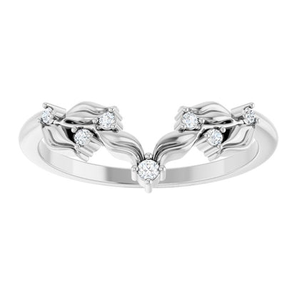 .05 CTW Natural Diamond Contour Band