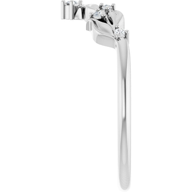 .05 CTW Natural Diamond Contour Band