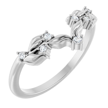 .05 CTW Natural Diamond Contour Band