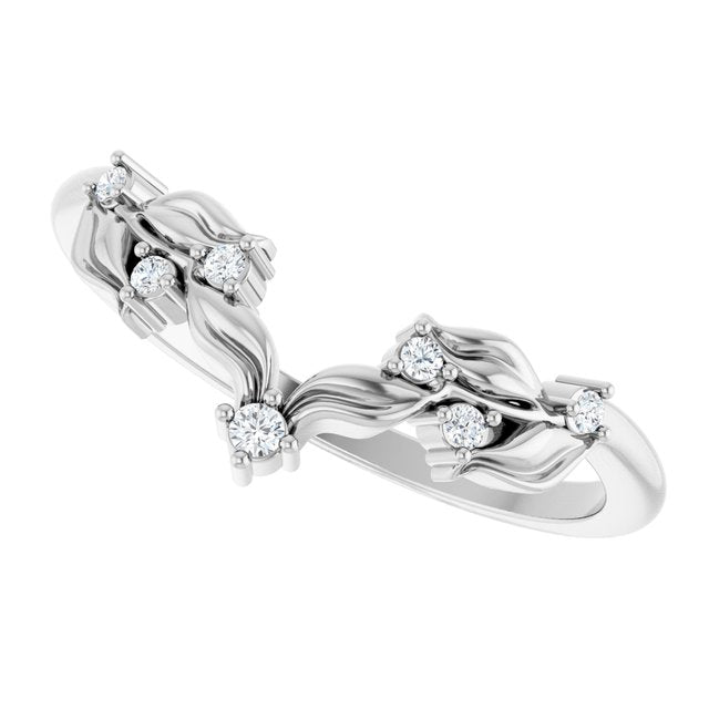 .05 CTW Natural Diamond Contour Band