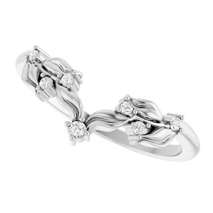 .05 CTW Natural Diamond Contour Band