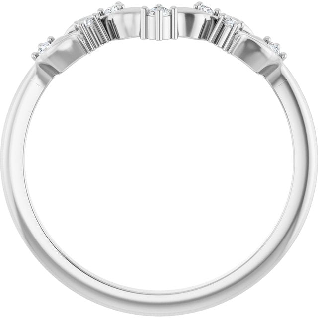 .05 CTW Natural Diamond Contour Band
