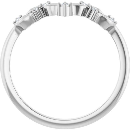 .05 CTW Natural Diamond Contour Band