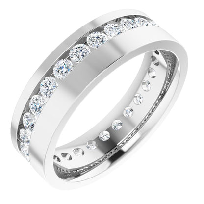 3/4 CTW Lab-Grown Diamond Band, 6.5 mm