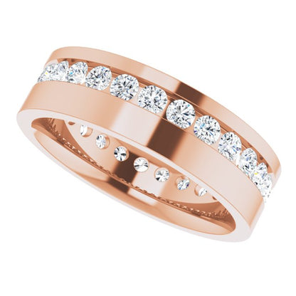 3/4 CTW Lab-Grown Diamond Band, 6.5 mm