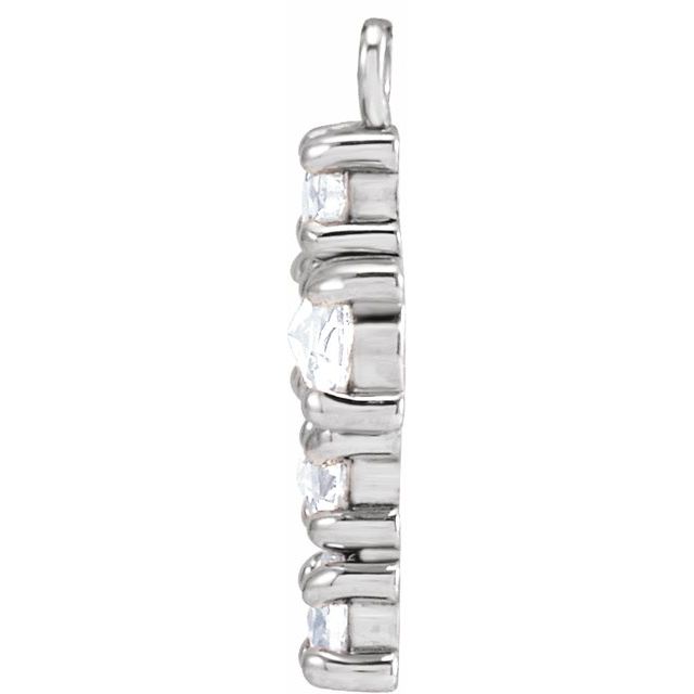 1/6 CTW Natural Rose-Cut Diamond Cross Dangle
