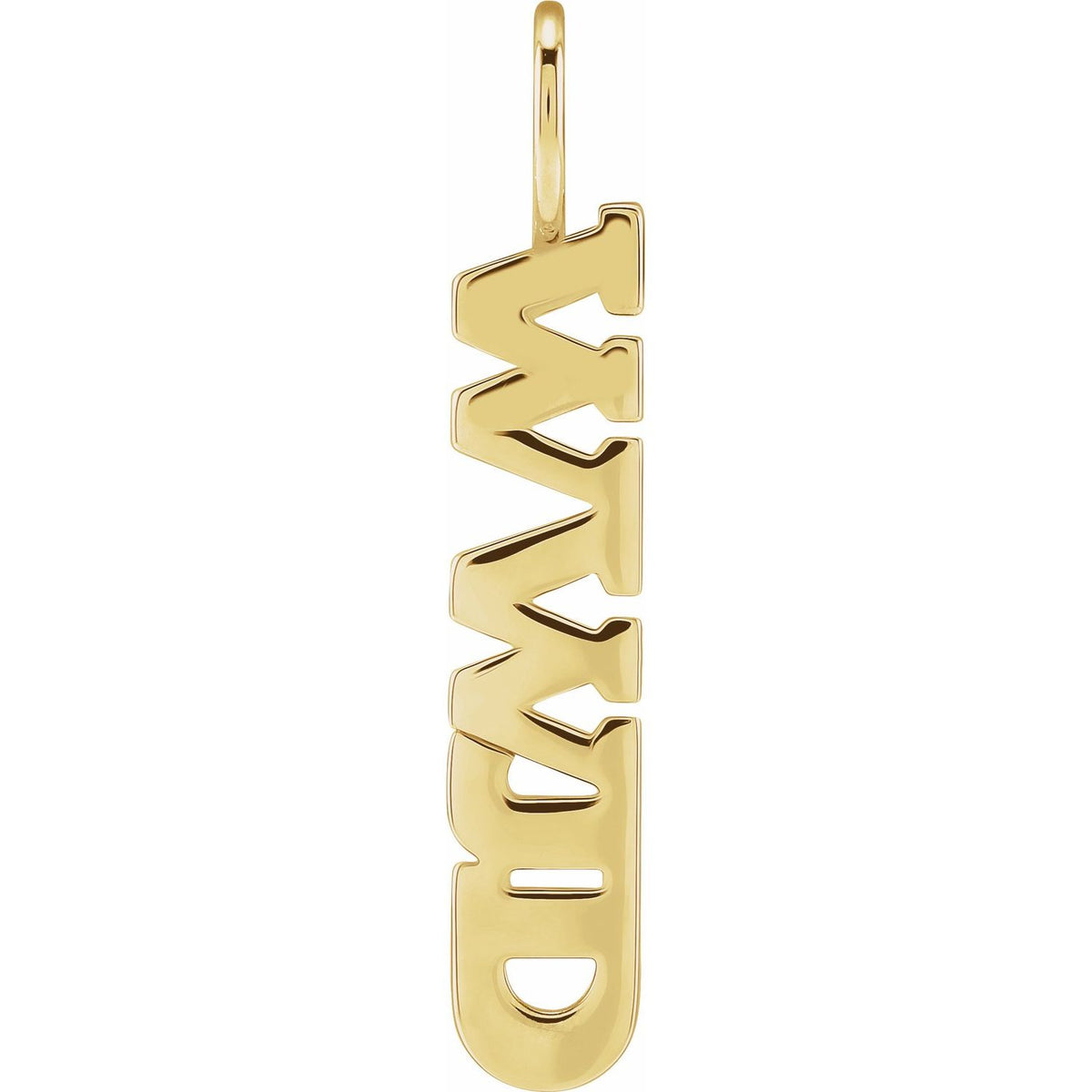 14K Yellow Gold WWJD Charm/Pendant