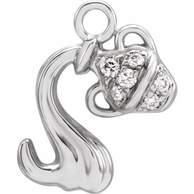 Petite Pavé® .025 CTW Natural Diamond Aquarius Dangle
