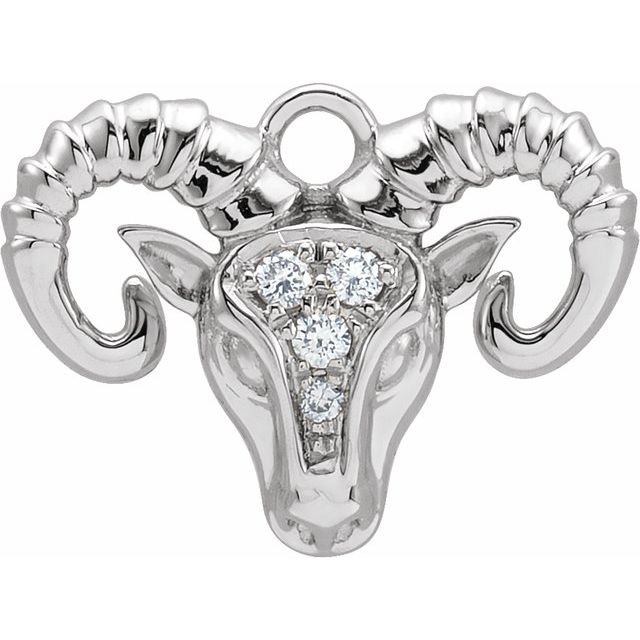 Petite Pavé® .02 CTW Natural Diamond Aries Dangle