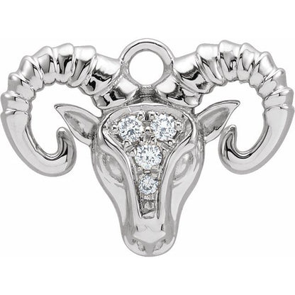Petite Pavé® .02 CTW Natural Diamond Aries Dangle