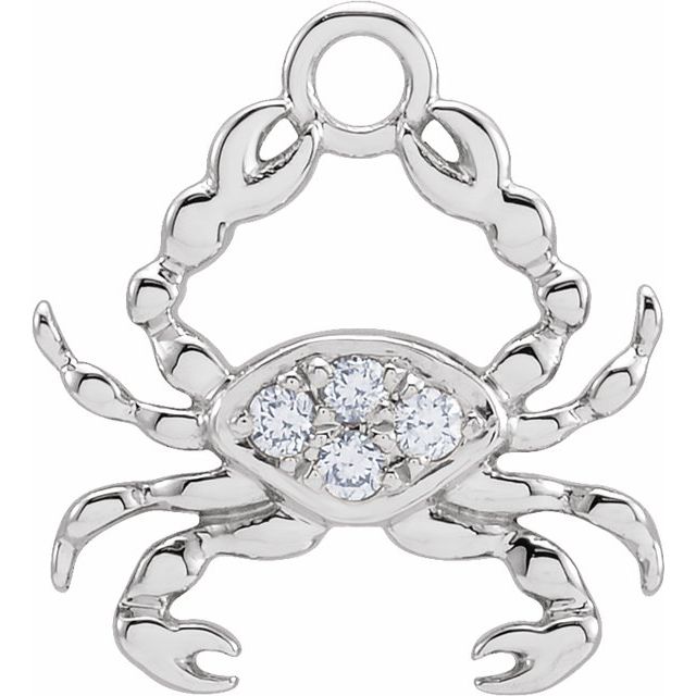 Petite Pavé® .02 CTW Natural Diamond Cancer Dangle