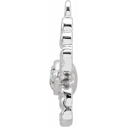 Petite Pavé® .02 CTW Natural Diamond Cancer Dangle