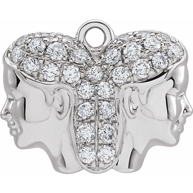 Petite Pavé® 1/5 CTW Natural Diamond Gemini Dangle