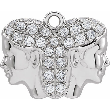 Petite Pavé® 1/5 CTW Natural Diamond Gemini Dangle