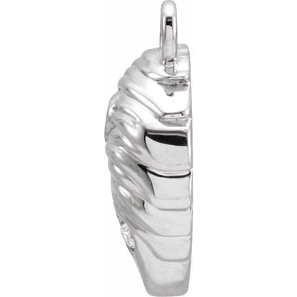 Petite Pavé® .03 CTW Natural Diamond Leo Dangle