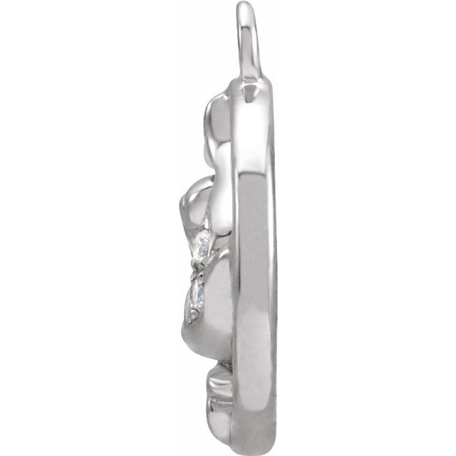 Petite Pavé® .015 CTW Natural Diamond Pisces Dangle