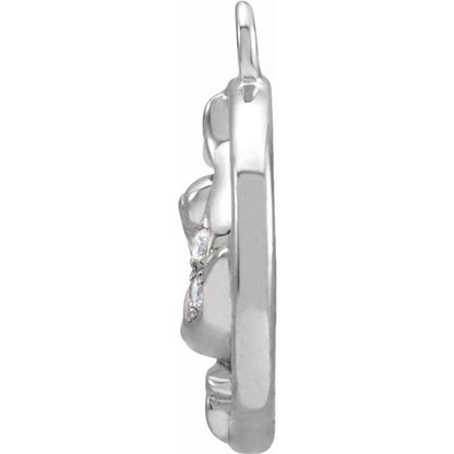 Petite Pavé® .015 CTW Natural Diamond Pisces Dangle