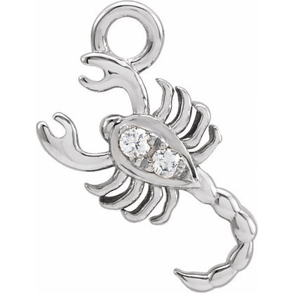Petite Pavé® .01 CTW Natural Diamond Scorpio Dangle
