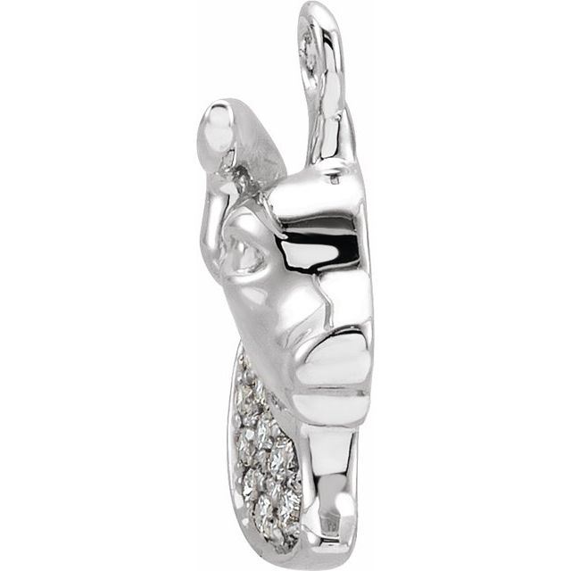 Petite Pavé® .04 CTW Natural Diamond Taurus Dangle
