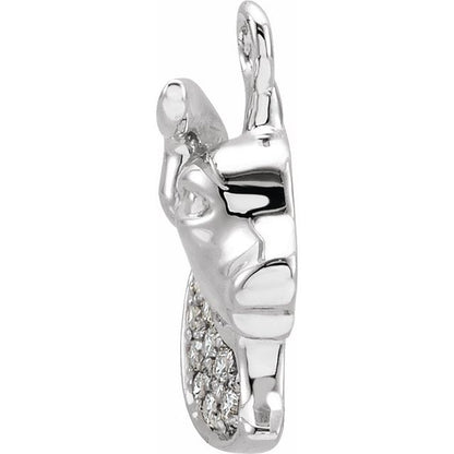 Petite Pavé® .04 CTW Natural Diamond Taurus Dangle