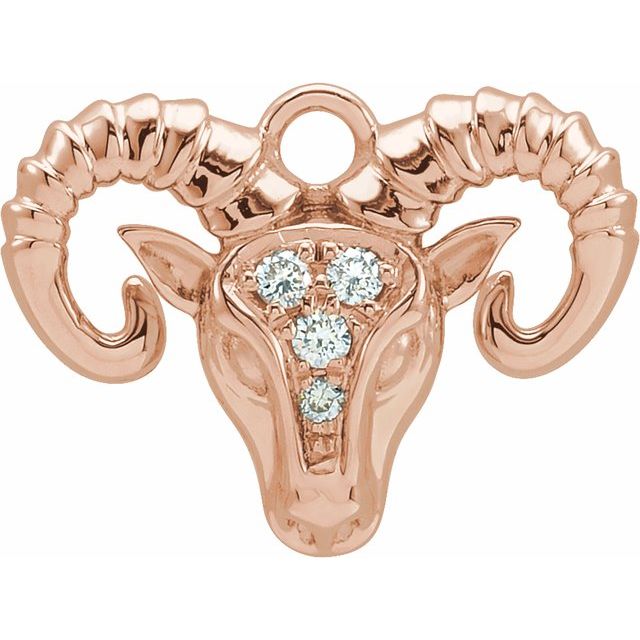 Petite Pavé® .02 CTW Natural Diamond Aries Dangle