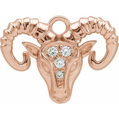 Petite Pavé® .02 CTW Natural Diamond Aries Dangle
