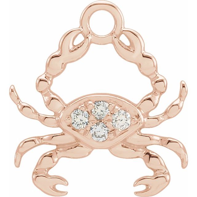 Petite Pavé® .02 CTW Natural Diamond Cancer Dangle