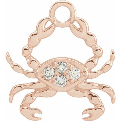 Petite Pavé® .02 CTW Natural Diamond Cancer Dangle
