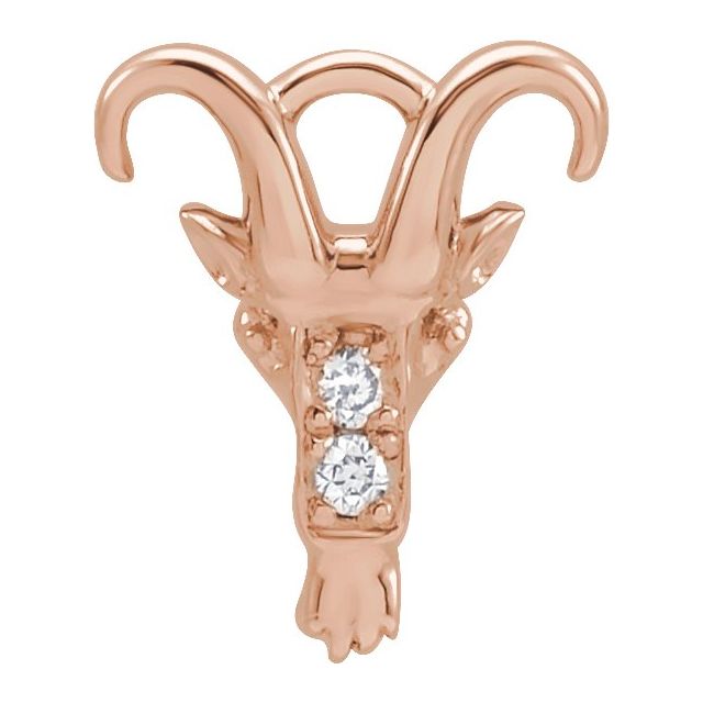 Petite Pavé® .01 CTW Natural Diamond Capricorn Dangle