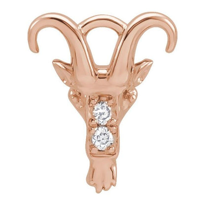 Petite Pavé® .01 CTW Natural Diamond Capricorn Dangle
