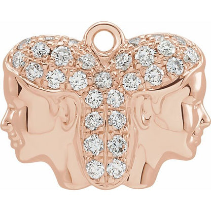 Petite Pavé® 1/5 CTW Natural Diamond Gemini Dangle