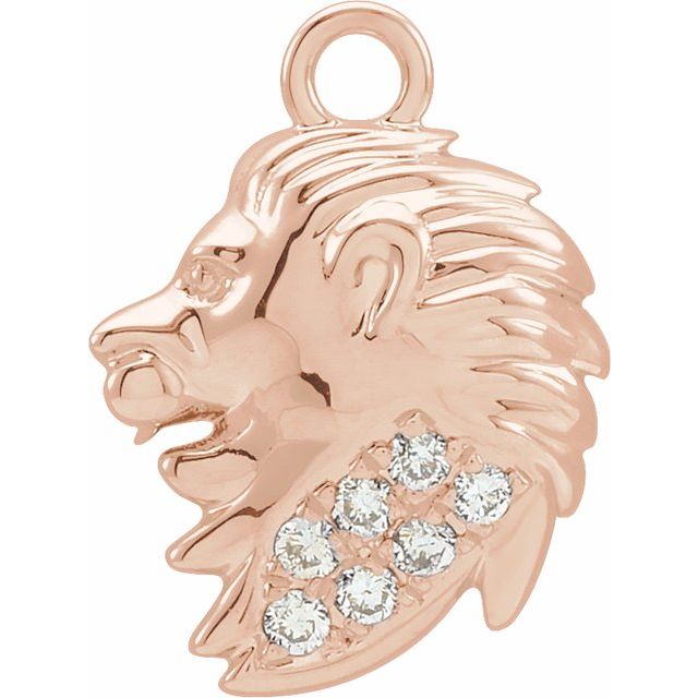 Petite Pavé® .03 CTW Natural Diamond Leo Dangle