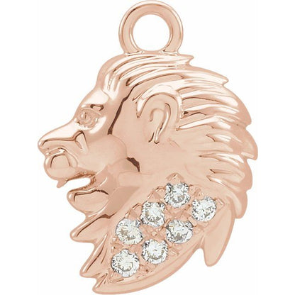 Petite Pavé® .03 CTW Natural Diamond Leo Dangle