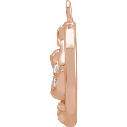 Petite Pavé® .015 CTW Natural Diamond Pisces Dangle