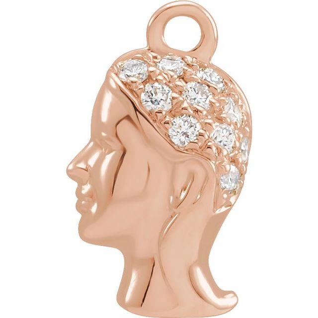 Petite Pavé® .06 CTW Natural Diamond Virgo Dangle