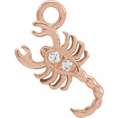 Petite Pavé® .01 CTW Natural Diamond Scorpio Dangle